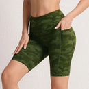 S-3XL Women Shorts with 3 Pockets Stretch High Waist Cycling Tights 14 Solid Color Slim Leggings Female Exercise Clothing