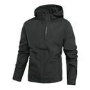 Men's Fashionable Waterproof Windproof Jacket Hooded Outdoor Hiking Camping Sports Windbreaker Jacket Lightweight Jacket