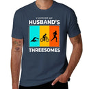 Swim Bike Run Triathlon Triathlete Husband Wife T-Shirt cotton tshirt 100% man t shirts for men T-Shirt