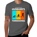 Swim Bike Run Triathlon Triathlete Husband Wife T-Shirt cotton tshirt 100% man t shirts for men T-Shirt