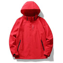 Men's Fashionable Waterproof Windproof Jacket Hooded Outdoor Hiking Camping Sports Windbreaker Jacket Lightweight Jacket