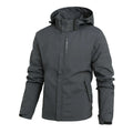 Men's Fashionable Waterproof Windproof Jacket Hooded Outdoor Hiking Camping Sports Windbreaker Jacket Lightweight Jacket