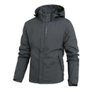 Men's Fashionable Waterproof Windproof Jacket Hooded Outdoor Hiking Camping Sports Windbreaker Jacket Lightweight Jacket
