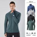 Men's Women's Marathon Running Training Jackets Thumb Holes Watch hole Stand collar Fitness Winter Jogging Training Zipper Coat