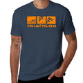 Triathlon modern icons T-Shirt man tshirt t shirt man luxury cotton t shirts man 100% T-shirt