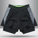Men's Anti-Glare Lined Fitness Running Shorts