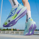 Men Women Running Shoes Carbon Plate Sneakers Marathon Training Shoes Breathable Walking Shoes Anti-slip Tennis Shoes Gym Shoes