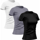 Kit 3 Camisetas Femininas Dry Fit Poliéster Premium