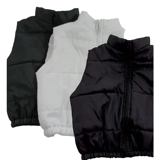 Colete Puffer Feminino Cropped
