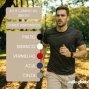 Kit 5 Camisetas Poliéster DryFit Masculina Lisa Academia Corrida Casual Esportes Confortável