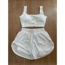 Conjunto de Short Duplo em Poliamida e Tactel
