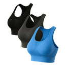 Kit 3 Tops Com Bojo Esportivo Fitness