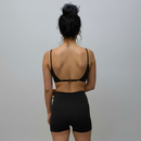 Conjunto fitness academia poliamida top bojo removível + short 0 transparência compressão UV50+ 28