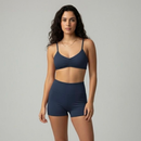 Conjunto fitness academia poliamida top bojo removível + short 0 transparência compressão UV50+ 28