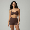 Conjunto fitness academia poliamida top bojo removível + short 0 transparência compressão UV50+ 28