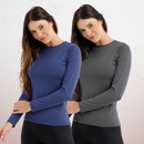 Kit 2 Blusas Manga Longa Térmica Feminina Proteção Uv50+ Camisetas
