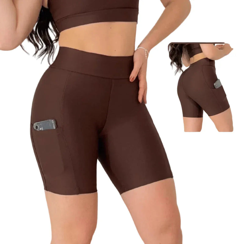 Short  Suplex Fitness Com Bolso