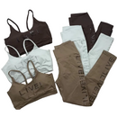 Conjunto Fitness Poliamida Premium Top E Legging Cintura Alta Blackout Academia