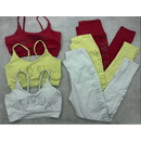 Conjunto Fitness Poliamida Premium Top E Legging Cintura Alta Blackout Academia