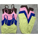 Conjunto Fitness Poliamida Premium Top E Legging Cintura Alta Blackout Academia