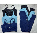 Conjunto Fitness Poliamida Premium Top E Legging Cintura Alta Blackout Academia