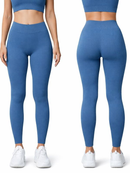 Calça Legging Sem a Costura no bumbum Canelada Feminina Cintura Alta Academia Fitness Leg Confortável