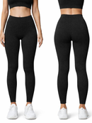 Calça Legging Sem a Costura no bumbum Canelada Feminina Cintura Alta Academia Fitness Leg Confortável