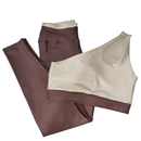 conjunto bicolor academia calça e top alta compressão