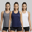 Kit 3 Regatas Nadador Feminina Dry Fit