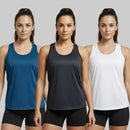 Kit 3 Regatas Nadador Feminina Dry Fit