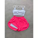 Conjunto de Short Duplo em Poliamida e Tactel