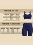 Kit Top + Short Suplex Cintura Alta Fitness
