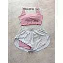 Conjunto de Short Duplo em Poliamida e Tactel