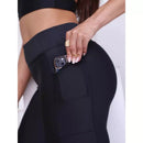 Calça Legging Suplex Cós Alto com Bolso