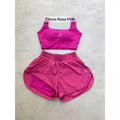 Conjunto de Short Duplo em Poliamida e Tactel