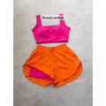 Conjunto de Short Duplo em Poliamida e Tactel