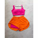 Conjunto de Short Duplo em Poliamida e Tactel