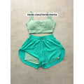 Conjunto de Short Duplo em Poliamida e Tactel