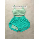 Conjunto de Short Duplo em Poliamida e Tactel
