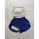 Conjunto de Short Duplo em Poliamida e Tactel