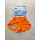 Conjunto de Short Duplo em Poliamida e Tactel