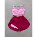 Conjunto de Short Duplo em Poliamida e Tactel