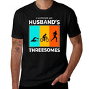 Swim Bike Run Triathlon Triathlete Husband Wife T-Shirt cotton tshirt 100% man t shirts for men T-Shirt