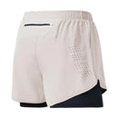 Men's Running Shorts Quick-drying Fitness Black Double Layer Shorts Men New Sport Workout Training Bodybuilding Short Pants