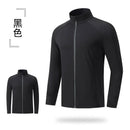 Men's Women's Marathon Running Training Jackets Thumb Holes Watch hole Stand collar Fitness Winter Jogging Training Zipper Coat