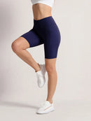 S-3XL Women Shorts with 3 Pockets Stretch High Waist Cycling Tights 14 Solid Color Slim Leggings Female Exercise Clothing