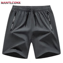 Newest Summer Shorts Men Gym Sport Running Fitness Workout Man Short Pants Breathable Quick-drying Drawstring Men's Shorts Black