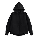 HH 2025 Casual Women's Soild Zipper Hoodie Long Sleeve Big Pocket Zipper Jacket With Hood Female Loose Outerwear Coat Tops