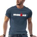 IronDad, Triathlon Dad, Triathlete Daddy T-Shirt man t shirts graphic t shirts for man pack white T-Shirt