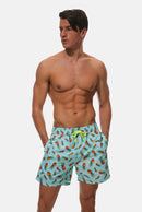 Men's Summer Loose Quick-Dry Beach Shorts (Pineapple)